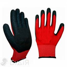 Перчатки вспененный латекс (красно-черные) (9445571) (4193)