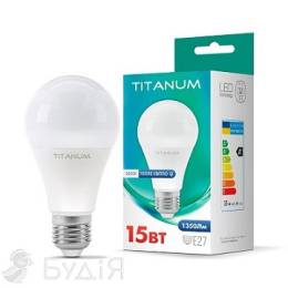 Лампа лед. TITANUM A65 15W E27 4100K 220V (TL-A65-15274 25381)