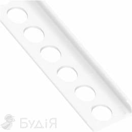 Уголок для плитки ПВХ TIS 9 мм внешний, белый (2,5м)
