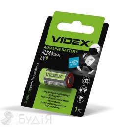Батарейка лужна VIDEX 4LR44/A544  (1шт)