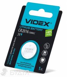 Батарейка VIDEX CR2016(1шт)