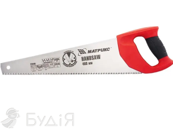 Ножівка (піла) по дереву двухкомп. ручка Сталь 450 мм (40102)